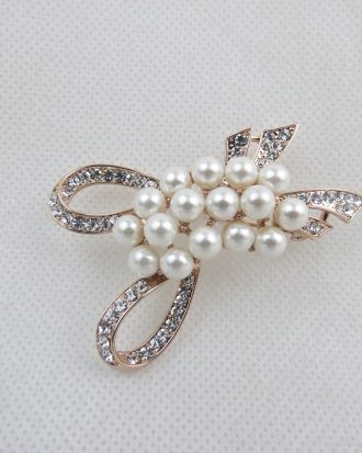 Diamante Bow Broach