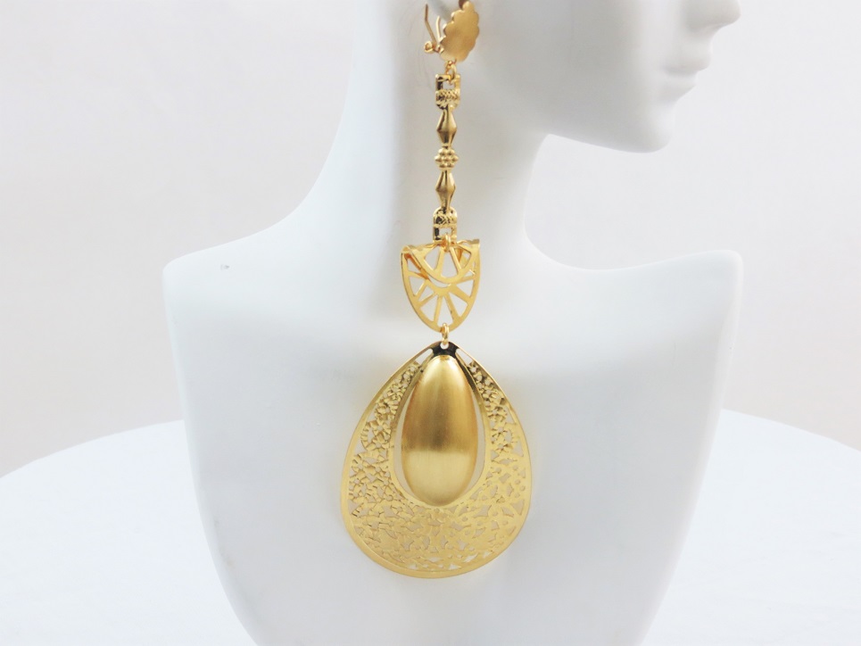 Unique Gold Drop Earring
