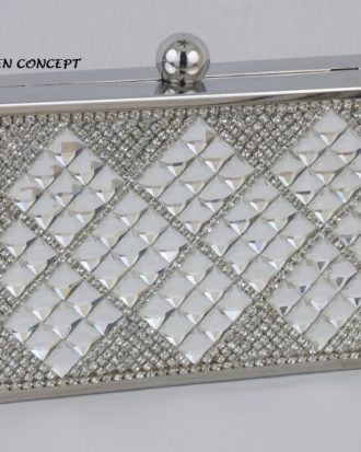 Petunia High End Silver Clutch