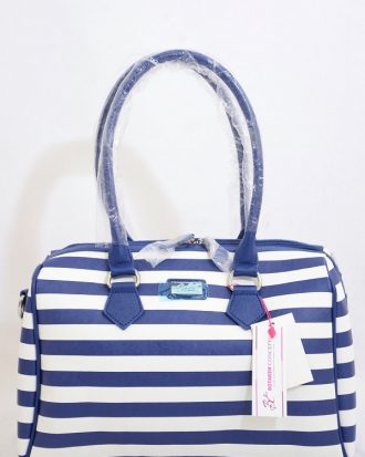 Stripped LIllian Treasures Handbag, Navy