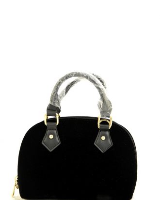 LILLIAN TREASURES VELVET MINI BAG, BLACK