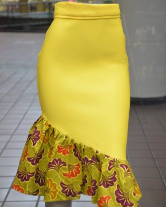 Yellow Bodycon Skirt