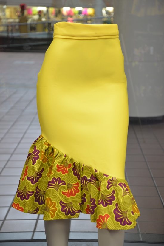 Yellow Bodycon Skirt
