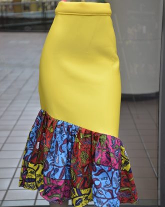 Yellow Bodycon Skirt