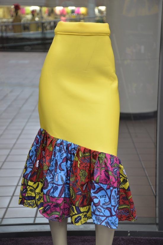 Yellow Bodycon Skirt