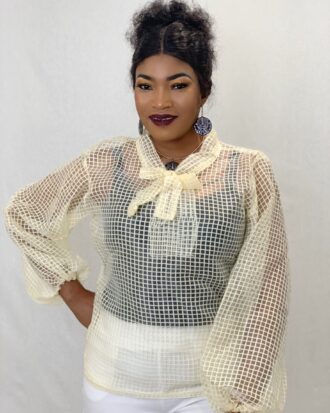 POSITIVE VIBES BLOUSE, CREAM