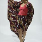 African Print Kimono Two Piece Pant Set