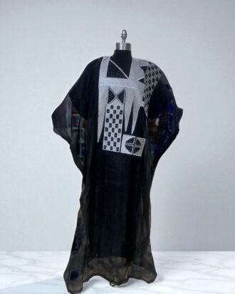 Black and white African Boubou