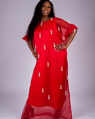 Pearl Grace Ensemble Red Color