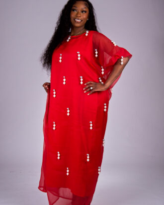 Pearl Grace Ensemble Red Color